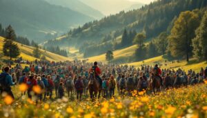 participez à une randonnée festive à la chapelle-saint-sauveur, où 400 randonneurs, cavaliers et cyclistes se réunissent pour célébrer la beauté de la nature. rejoignez-nous pour une journée pleine d'aventure et de convivialité dans un cadre naturel exceptionnel.