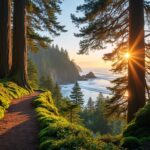 découvrez de nouveaux sentiers entre les majestueux séquoias au sud de san francisco, offrant des panoramas côtiers à couper le souffle.