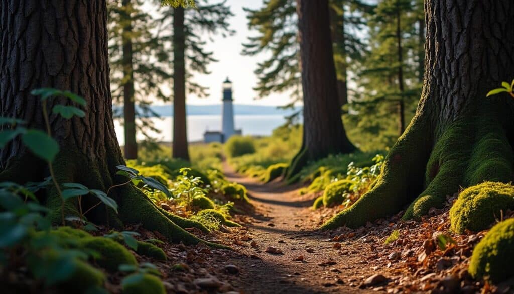découvrez le sentier secret du phare de sauvie island, une randonnée incontournable à portland offrant des paysages à couper le souffle en toute saison. parfait pour les amoureux de la nature et les aventuriers.